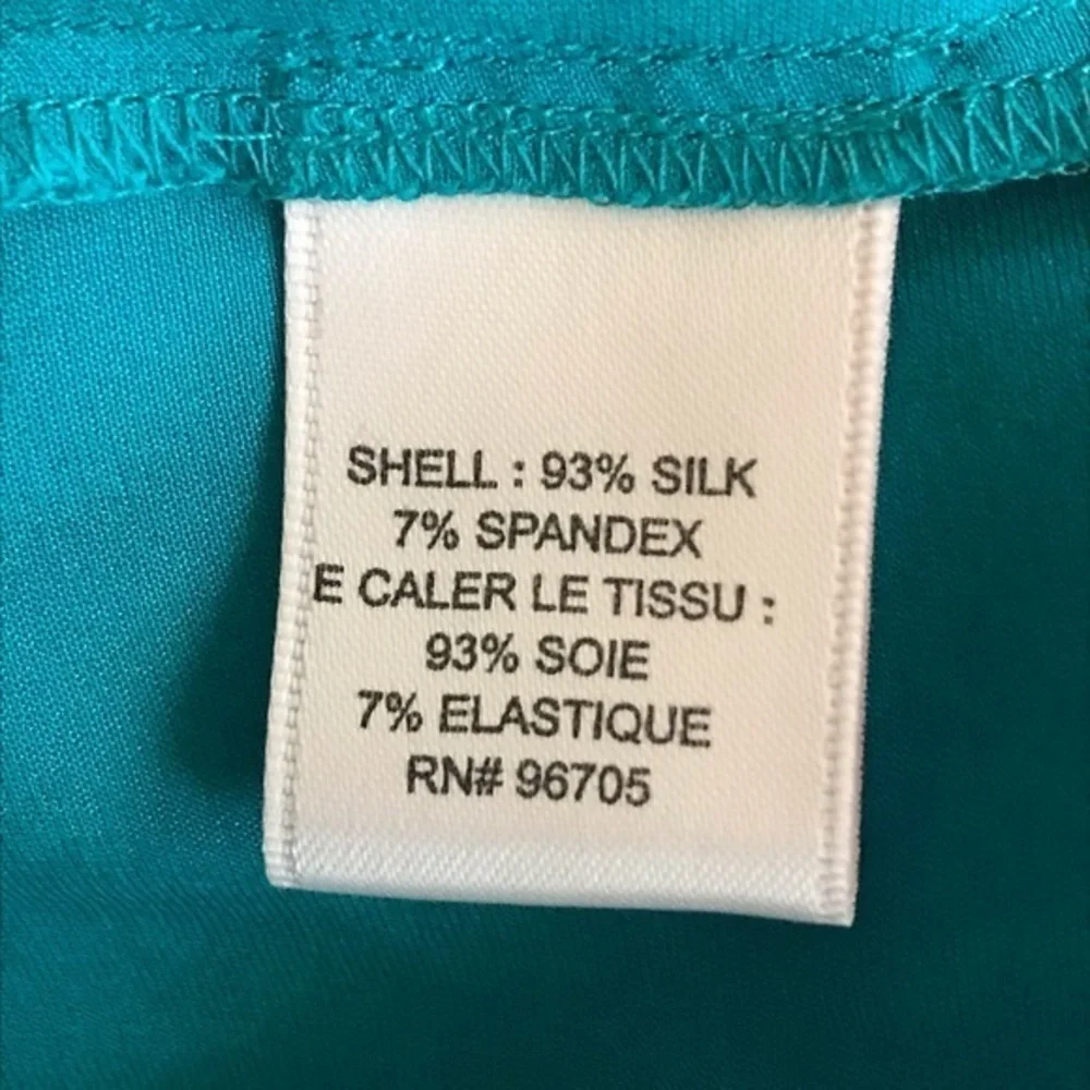 Rebecca Taylor Silk Embellished Turquoise blouse Size 2
